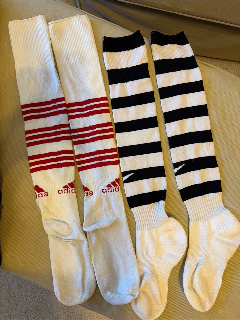 adidas/Nike Two Pair of Soccer Socks